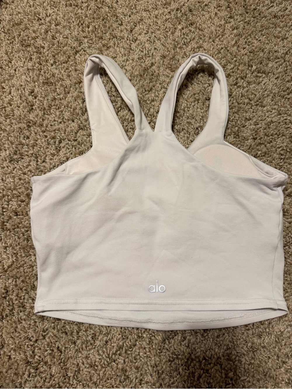 Alo Women's Cream Sports Bra Tank